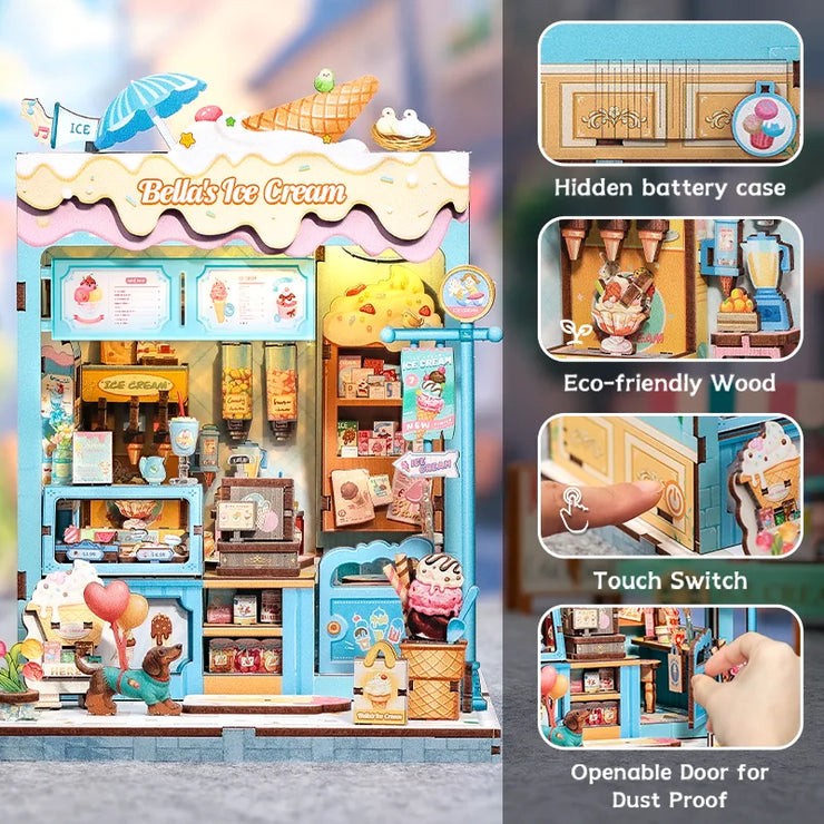 CuteBee Bella's Ice Cream miniature house DIY kit