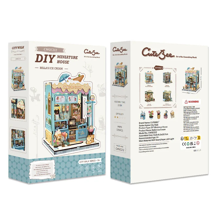 CuteBee Bella's Ice Cream miniature house DIY kit