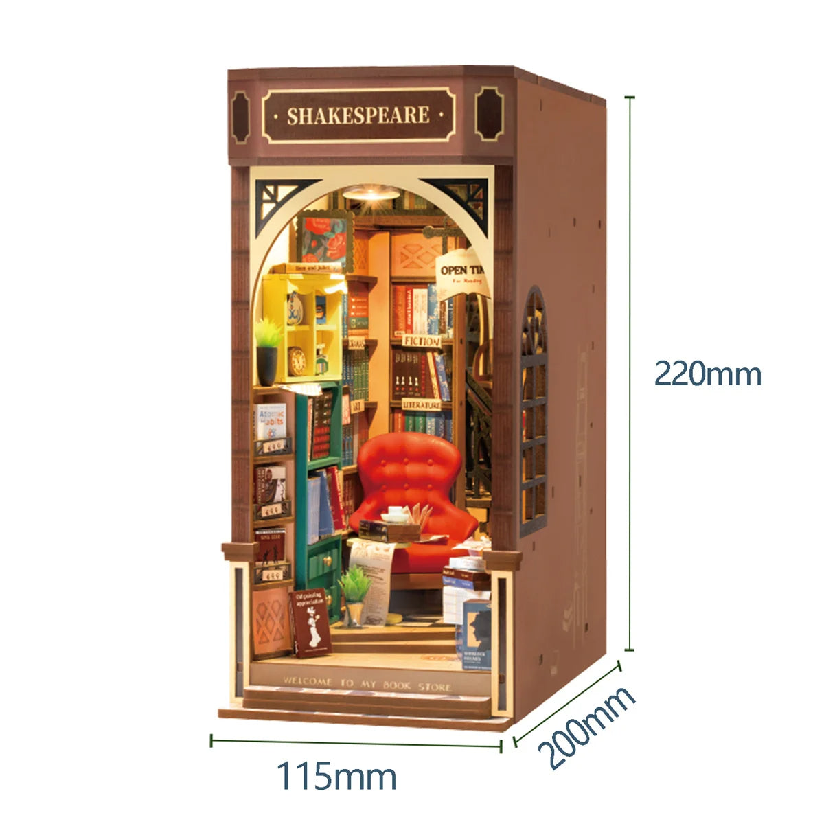 Rolife Shakespeare's Book Shop DIY Book Nook Kit