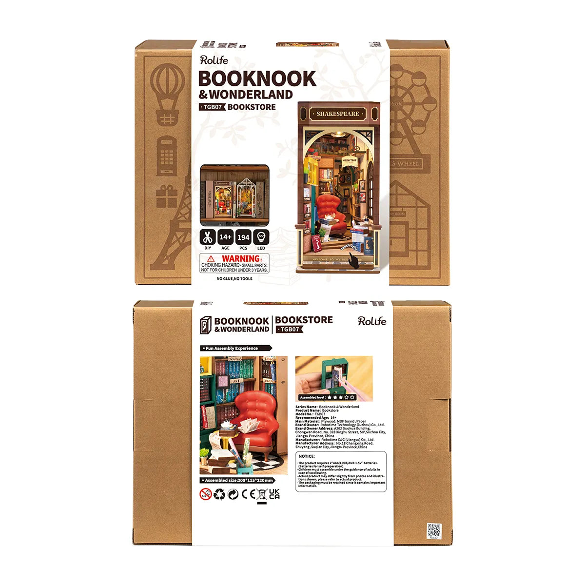 Rolife Shakespeare's Book Shop DIY Book Nook Kit