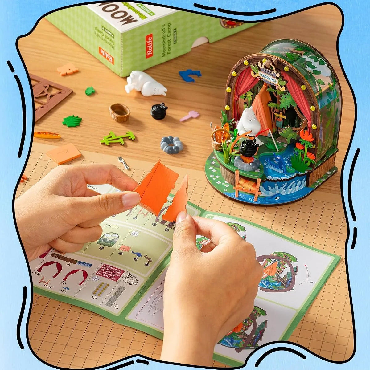 Rolife Moomintroll's Forest Camp DIY Miniature Kit