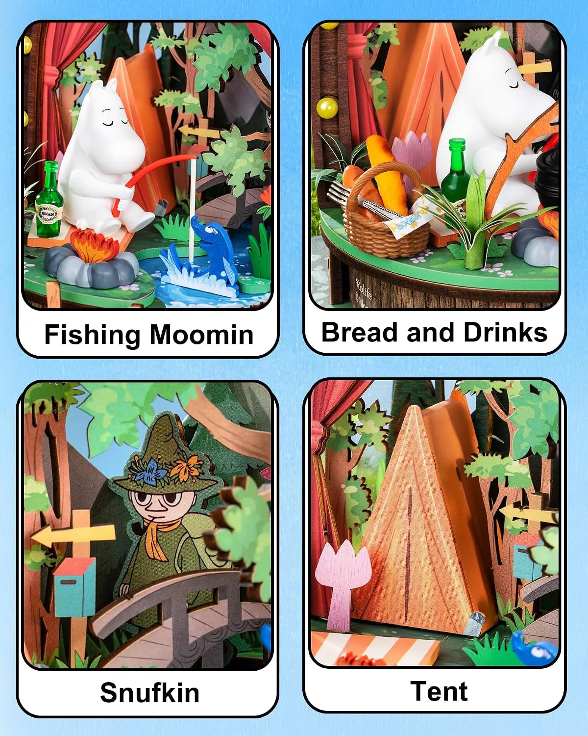 Rolife Moomintroll's Forest Camp DIY Miniature Kit
