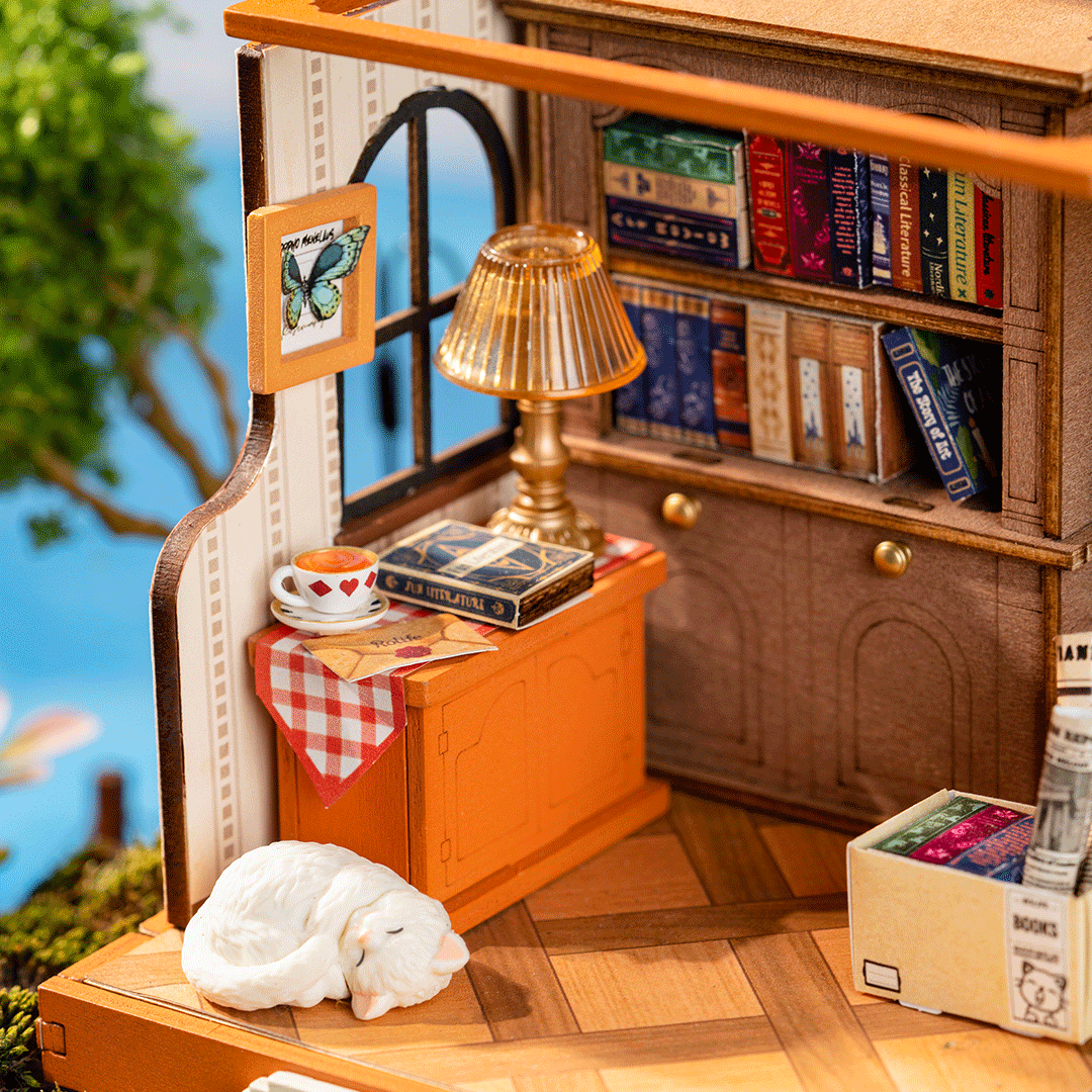 Rolife The Muse Bookshop DIY Miniature Kit
