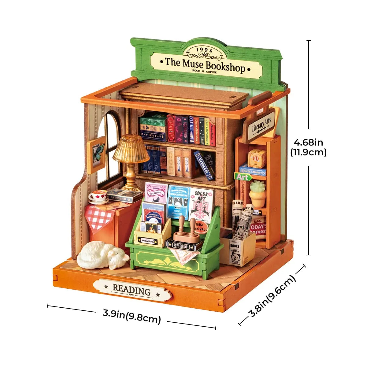 Rolife The Muse Bookshop DIY Miniature Kit