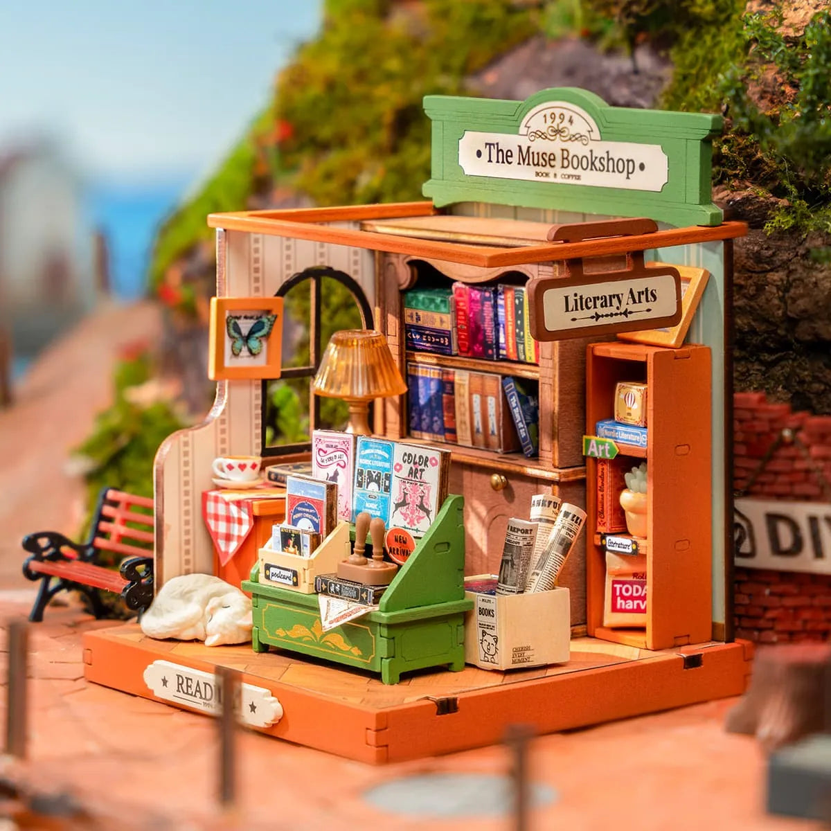 Rolife The Muse Bookshop DIY Miniature Kit