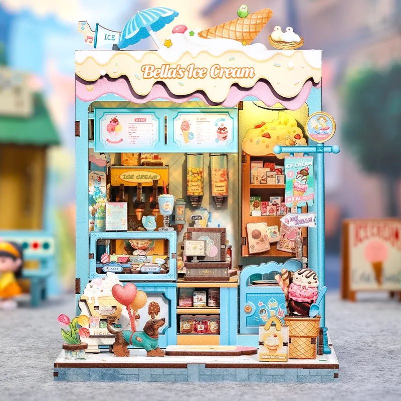 CuteBee Bella's Ice Cream Miniature House DIY Kit - Little Worlds