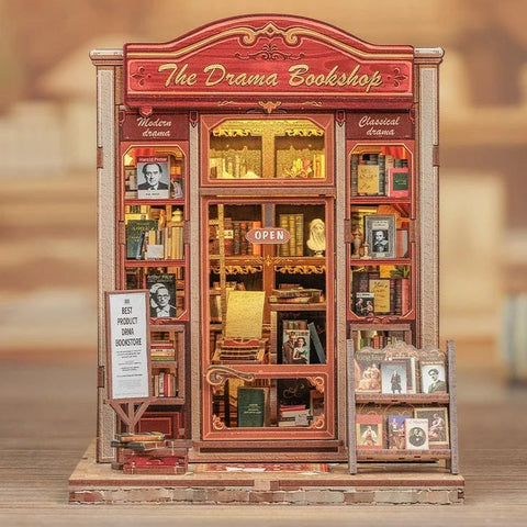 CuteBee Drama Bookstore miniature house DIY kit