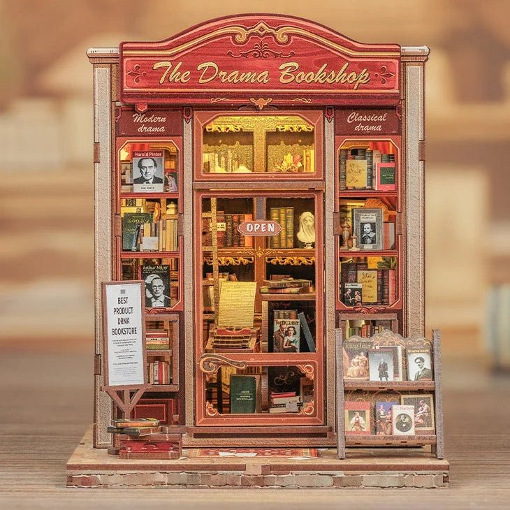 CuteBee Drama Bookstore Miniature House DIY Kit - Little Worlds
