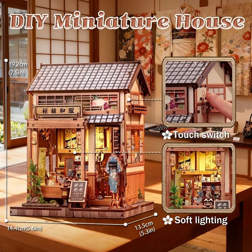 CuteBee Sakura O Kimono Miniature House DIY Kit - Little Worlds