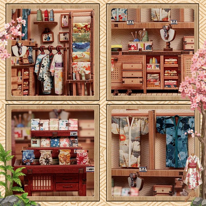 CuteBee Sakura O Kimono Miniature House DIY Kit - Little Worlds