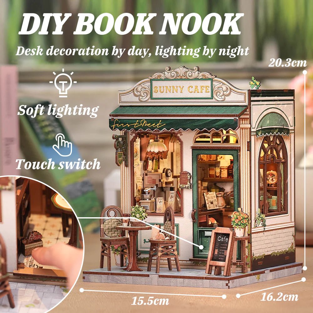 CuteBee Sunny Cafe Miniature House DIY Kit - Little Worlds