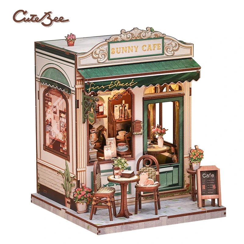 CuteBee Sunny Cafe Miniature House DIY Kit - Little Worlds