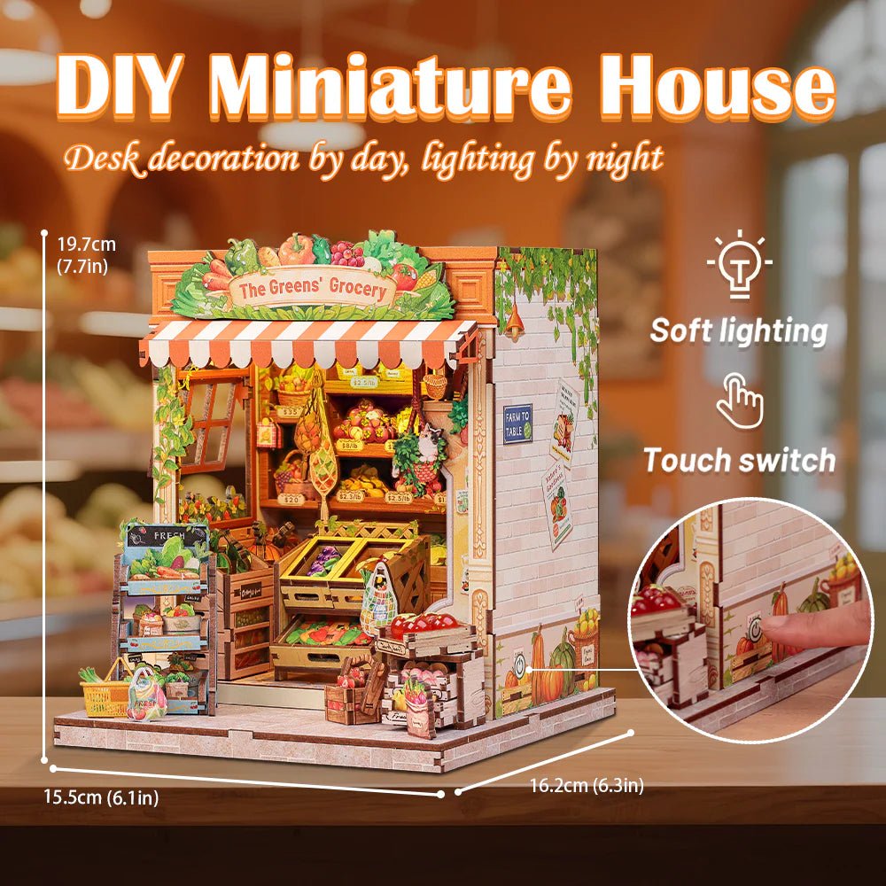 CuteBee The Greens' Grocery Miniature House DIY Kit - Little Worlds