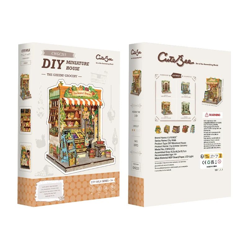CuteBee The Greens' Grocery Miniature House DIY Kit - Little Worlds