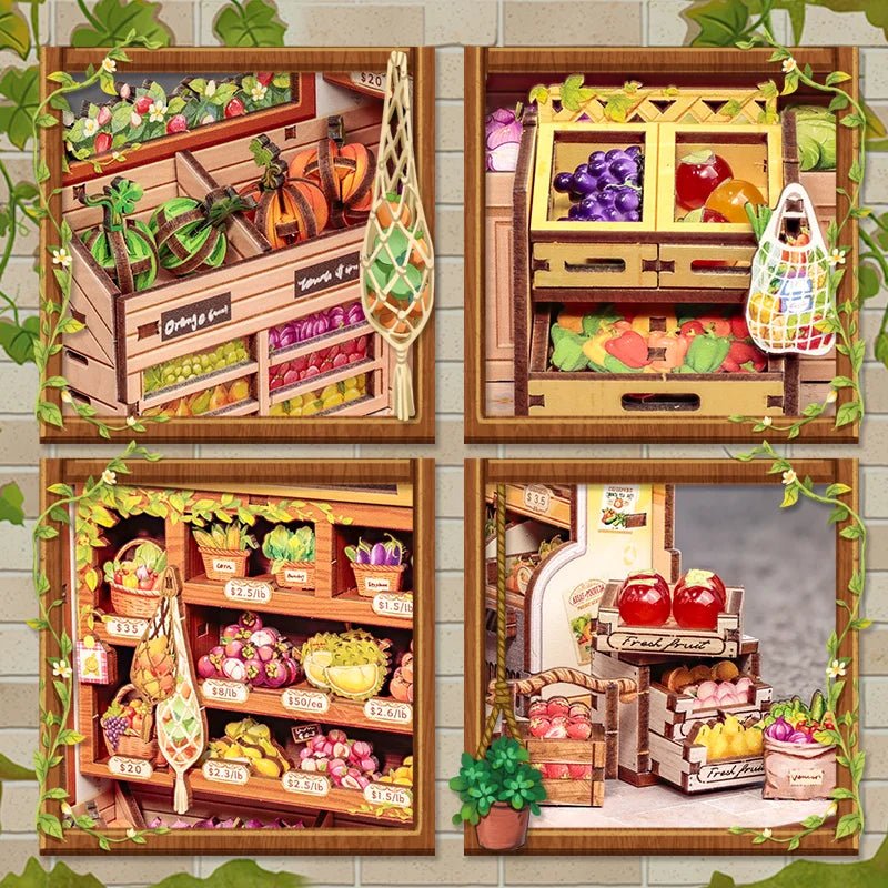 CuteBee The Greens' Grocery Miniature House DIY Kit - Little Worlds