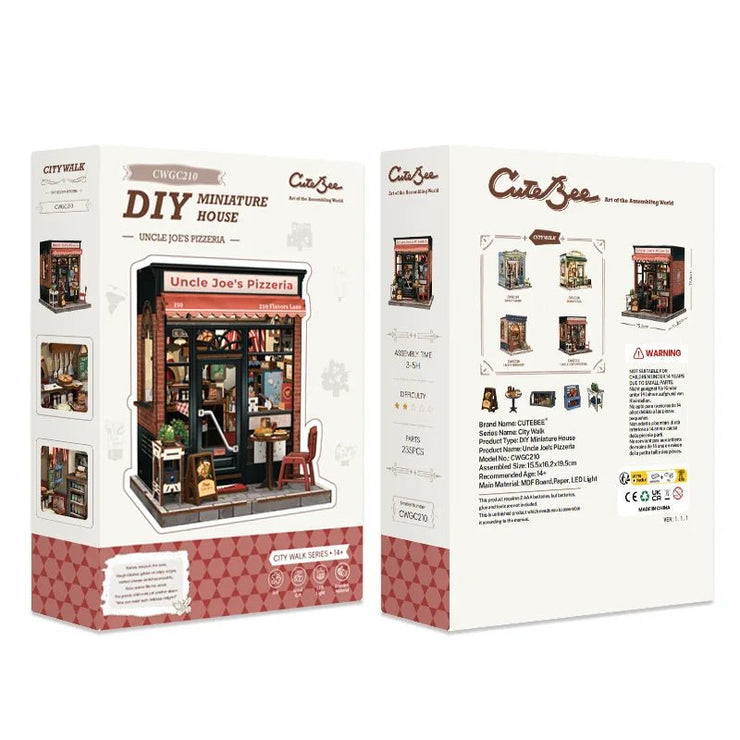 CuteBee Uncle Joe's Pizzeria miniature house DIY kit