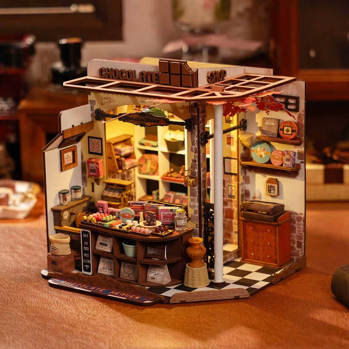 Rolife Henry's Chocolate Shop DIY Miniature Kit - Little Worlds