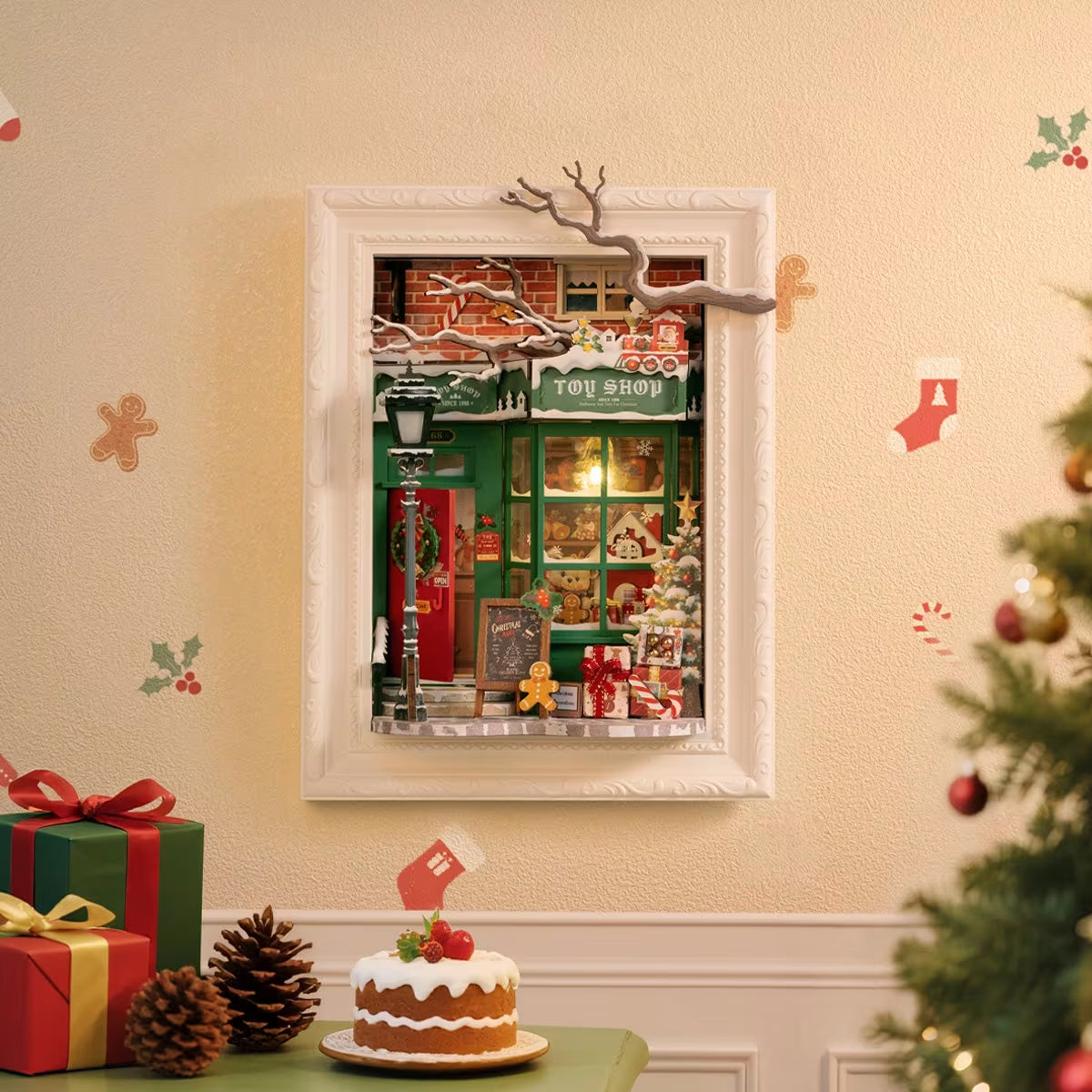 Rolife Christmas Toy Shop DIY Dollhouse Miniature Frame - Little Worlds