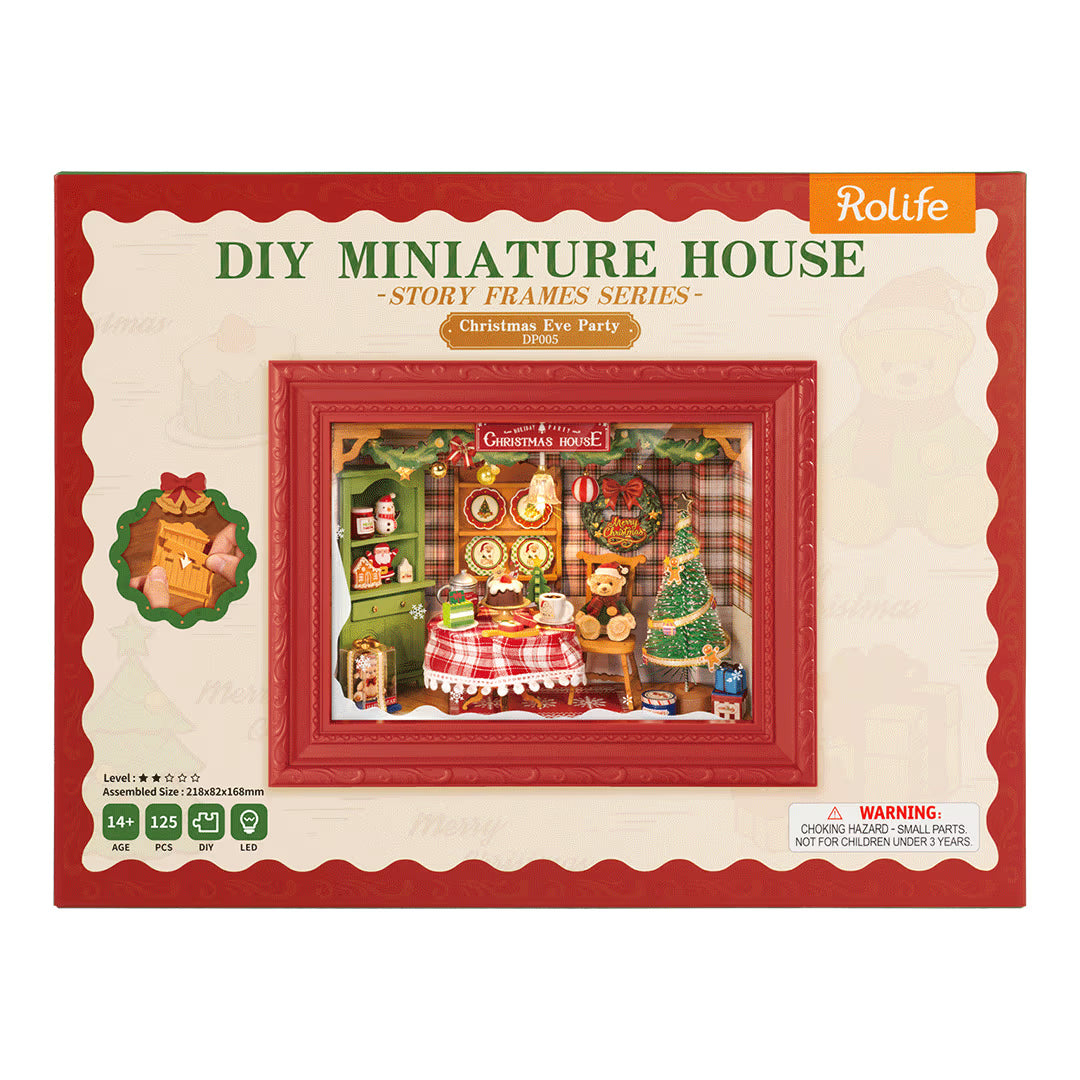 Rolife Christmas Eve Party DIY Miniature Dollhouse Frame - Little Worlds