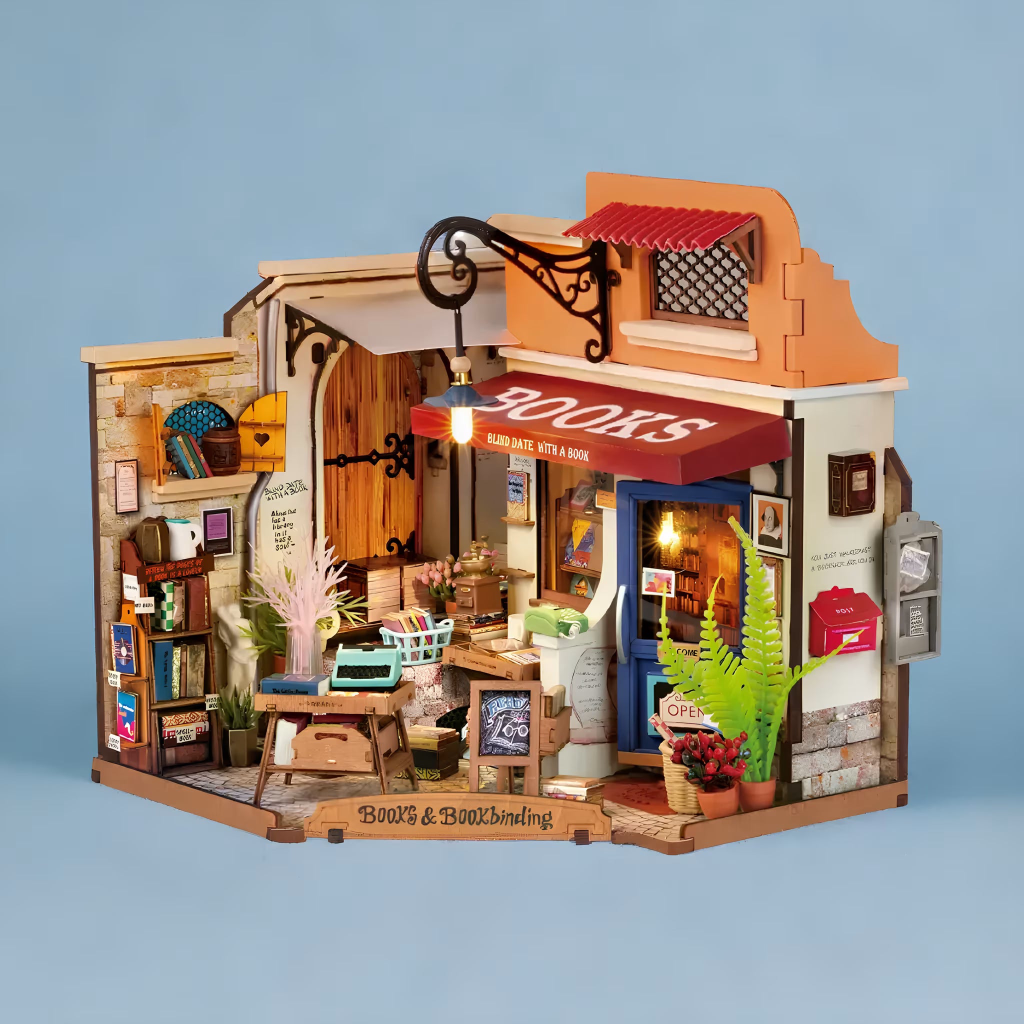 Rolife Corner Bookstore DIY Miniature Kit - Little Worlds