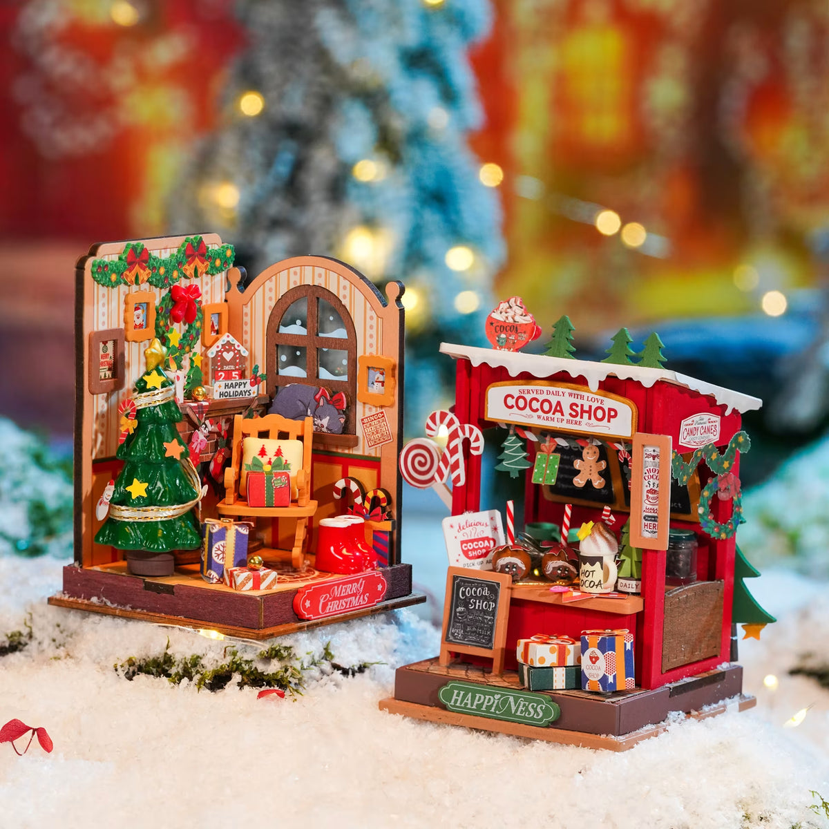 Rolife Christmas Cocoa Shop DIY miniature kit