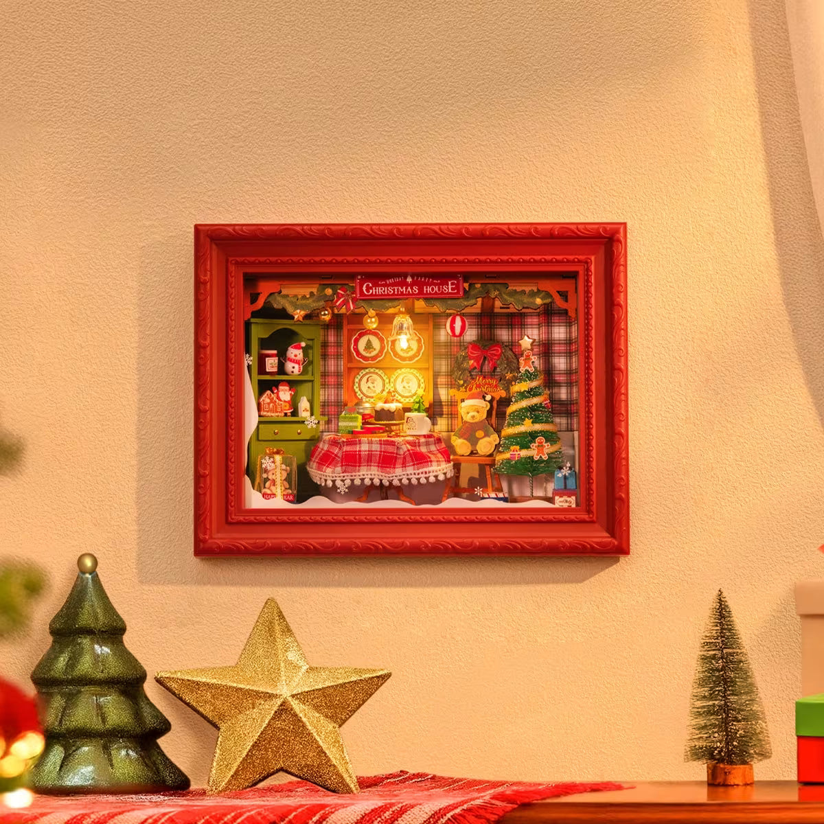 Rolife Christmas Eve Party DIY Miniature Dollhouse Frame - Little Worlds