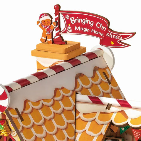 Rolife Gingerbread House Christmas DIY miniature kit