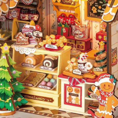 Rolife Gingerbread House Christmas DIY Miniature Kit - Little Worlds