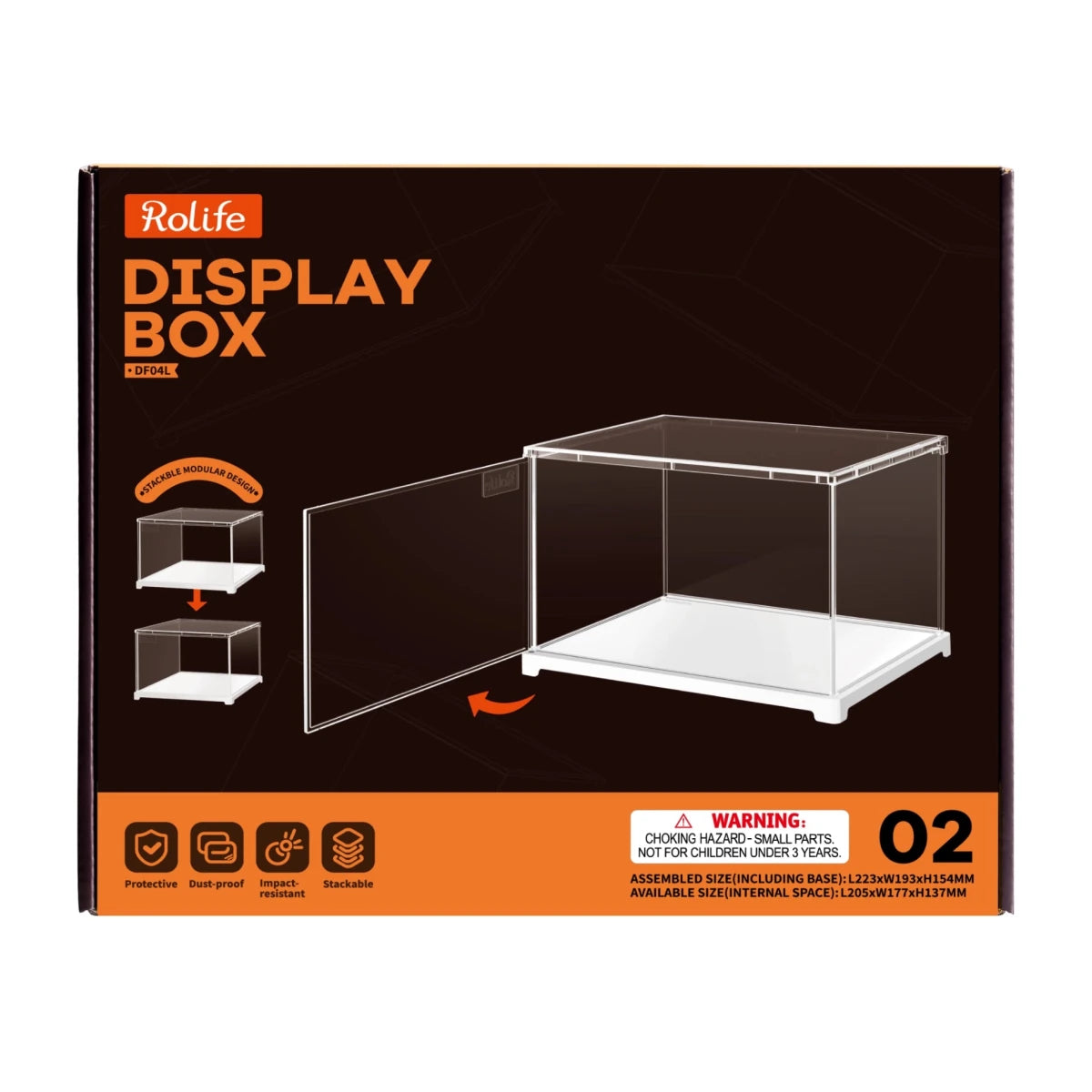 Rolife Acrylic Display Box Dust Cover for Small Miniatures - Little Worlds