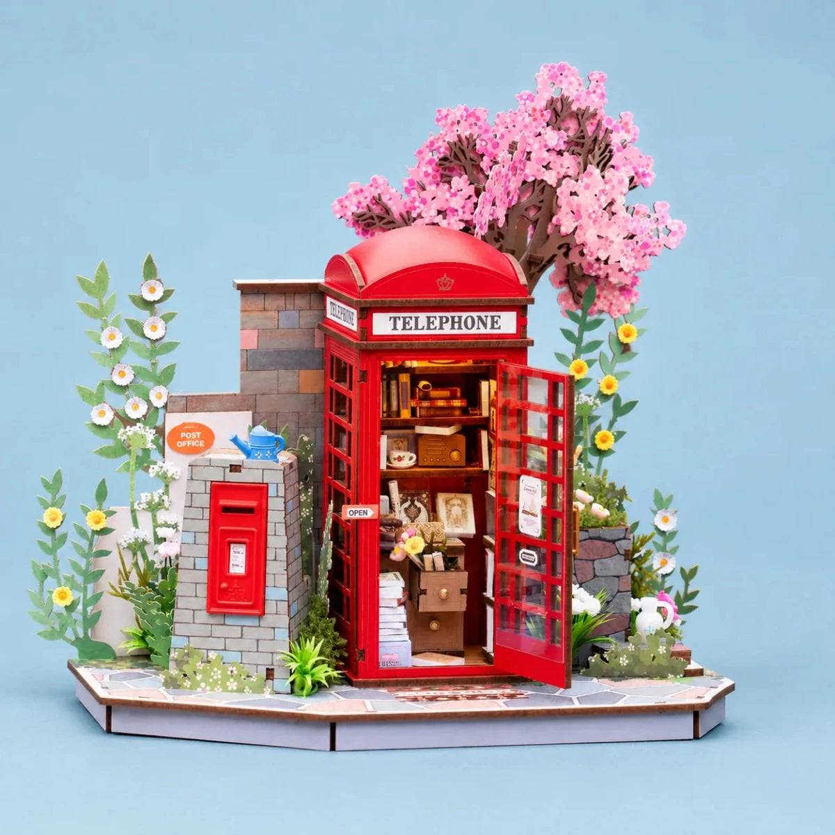 Rolife Blossom Book Booth DIY Miniature Model Kit - Little Worlds