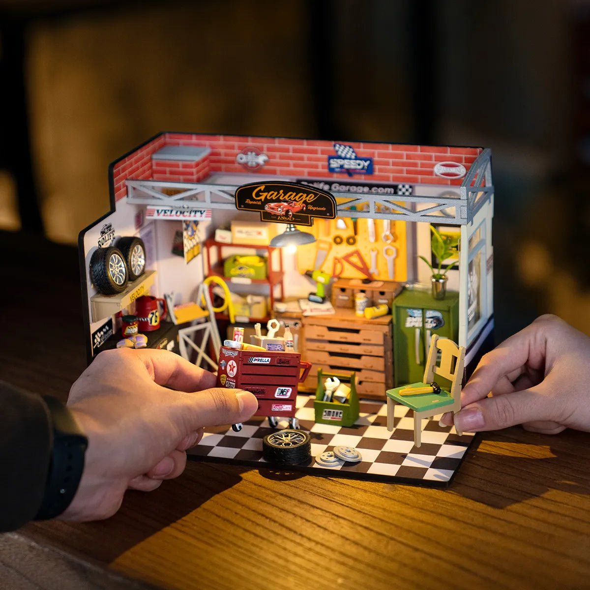Rolife Garage Workshop DIY Miniature Kit - Little Worlds