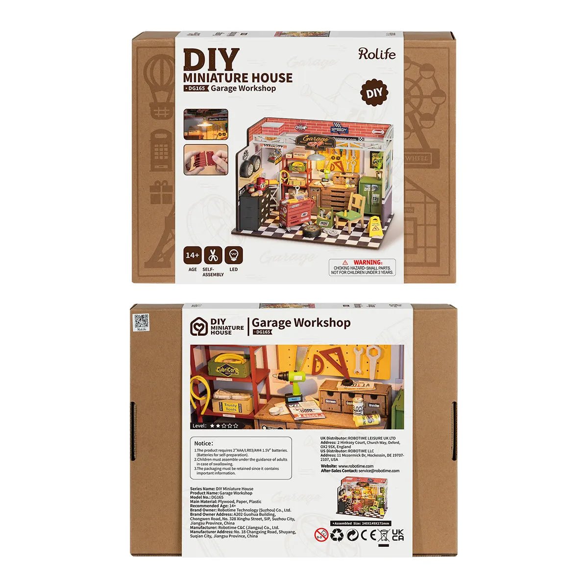 Rolife Garage Workshop DIY Miniature Kit - Little Worlds