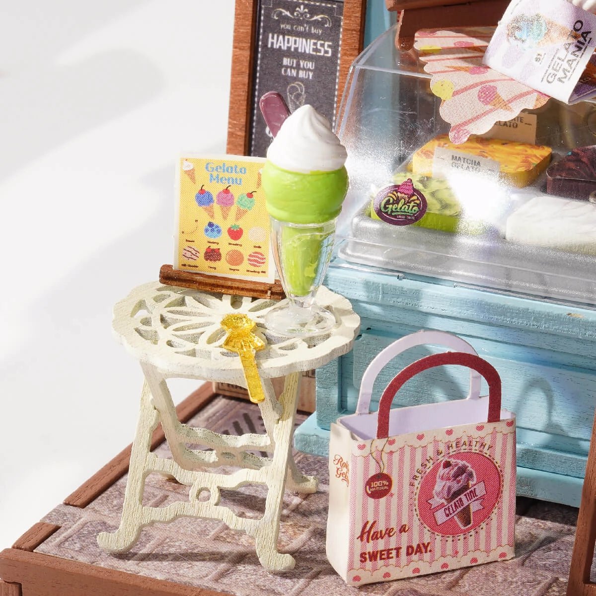 Rolife Gelato Stall DIY Miniature Kit - Little Worlds