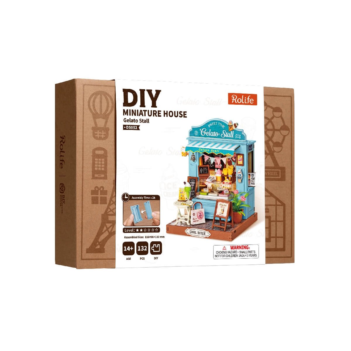Rolife Gelato Stall DIY Miniature Kit - Little Worlds
