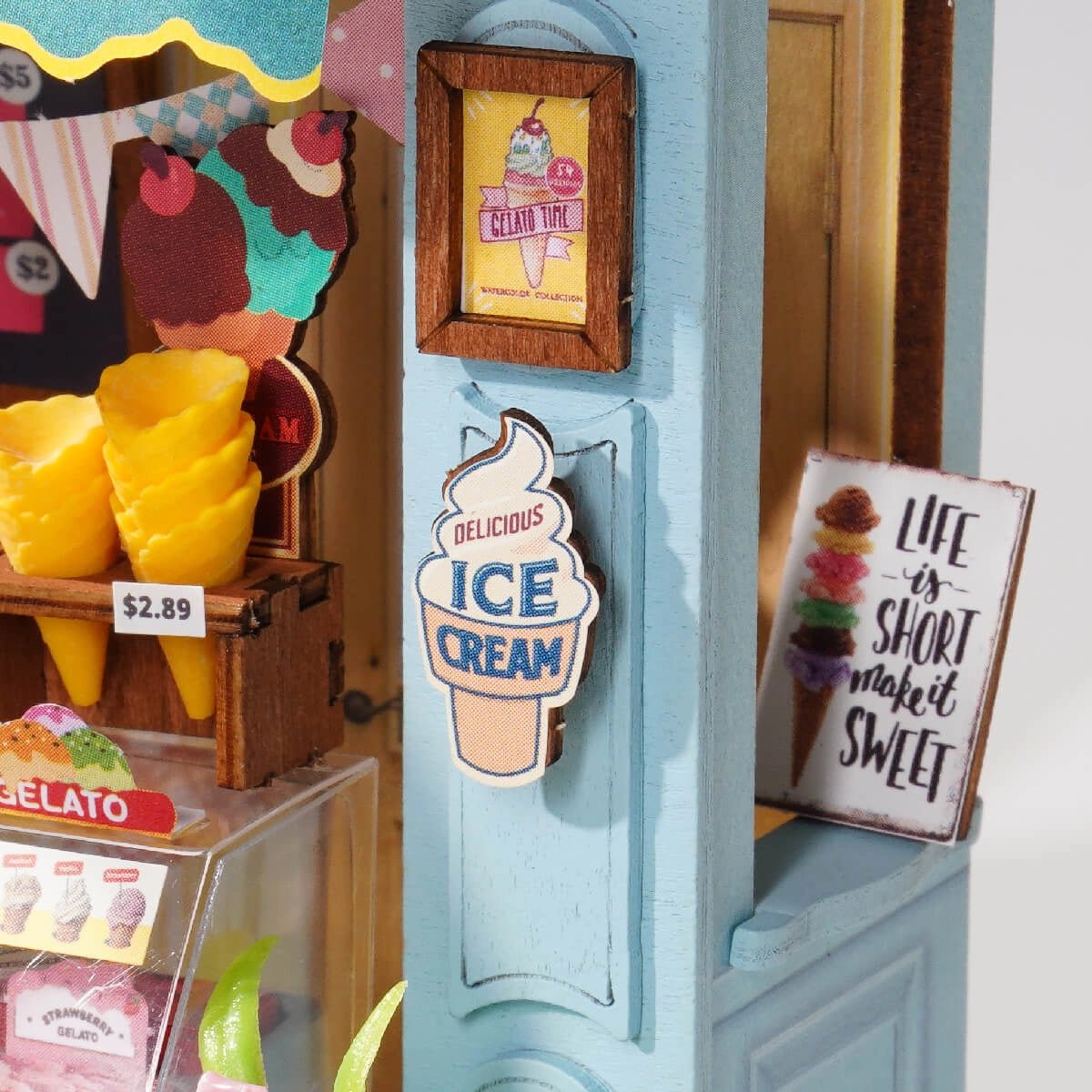Rolife Gelato Stall DIY Miniature Kit - Little Worlds
