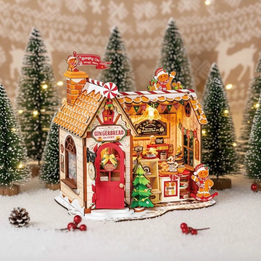 Rolife Gingerbread House Christmas DIY Miniature Kit - Little Worlds