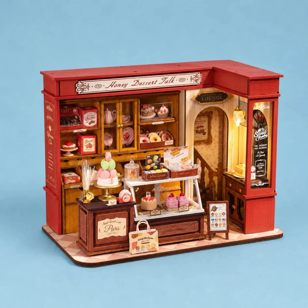 Rolife Honey Dessert Talk Patisserie DIY Miniature Kit - Little Worlds