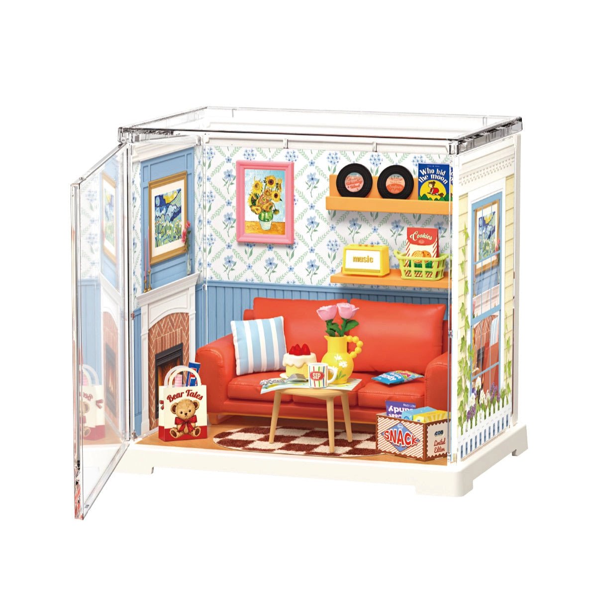 Rolife Mini Super Creator Country Blue Lounge DIY Miniature - Little Worlds