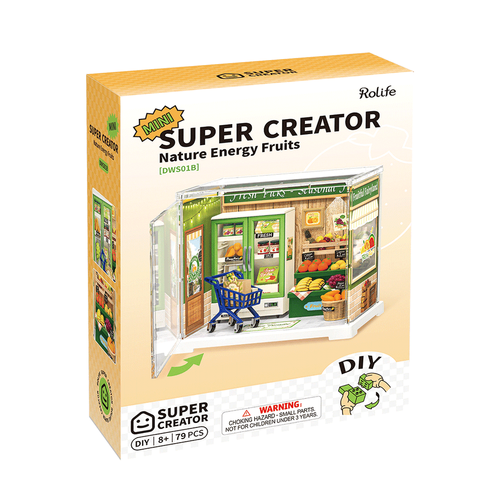 Rolife Mini Super Creator Nature Energy Fruit Shop DIY Miniature
