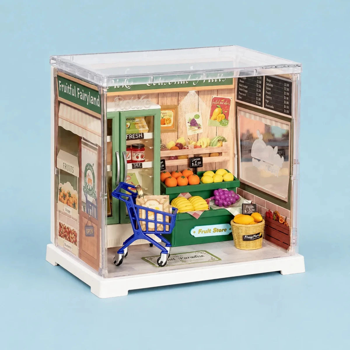 Rolife Mini Super Creator Nature Energy Fruit Shop DIY Miniature - Little Worlds