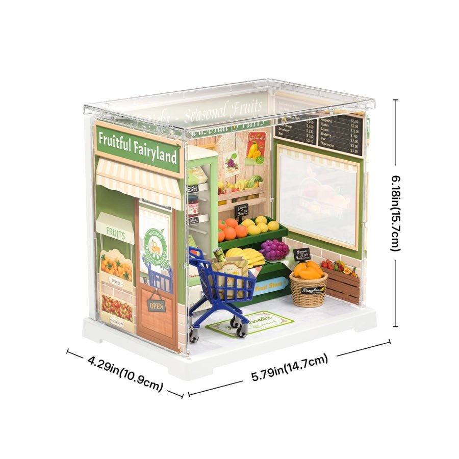 Rolife Mini Super Creator Nature Energy Fruit Shop DIY Miniature - Little Worlds