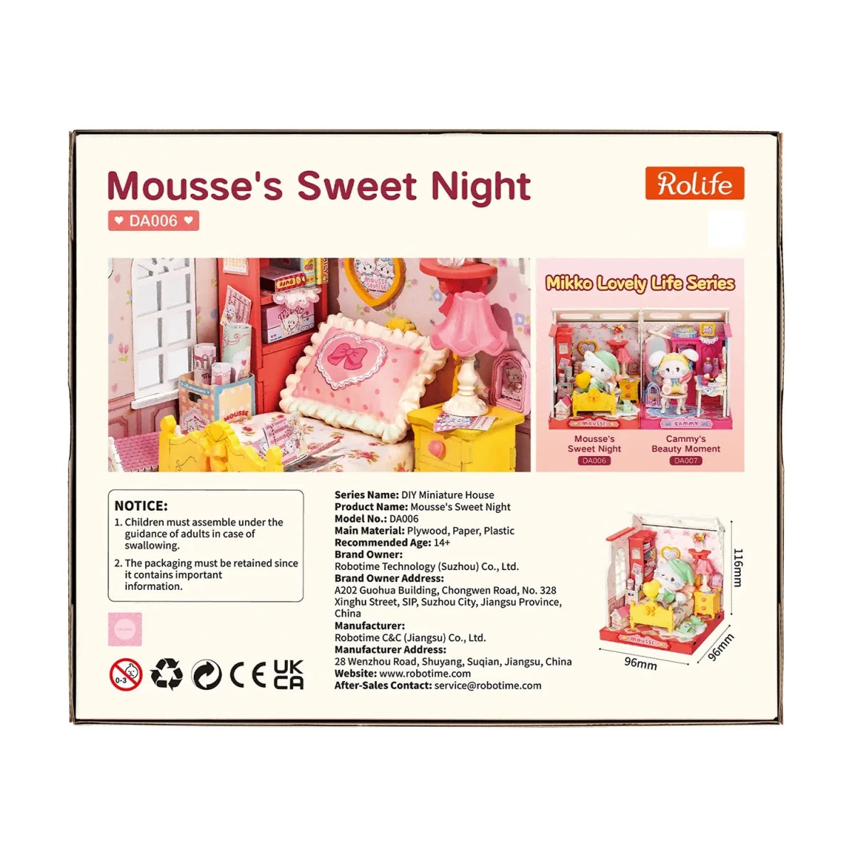 Rolife Mousse's Sweet Night DIY Miniature Kit - Little Worlds