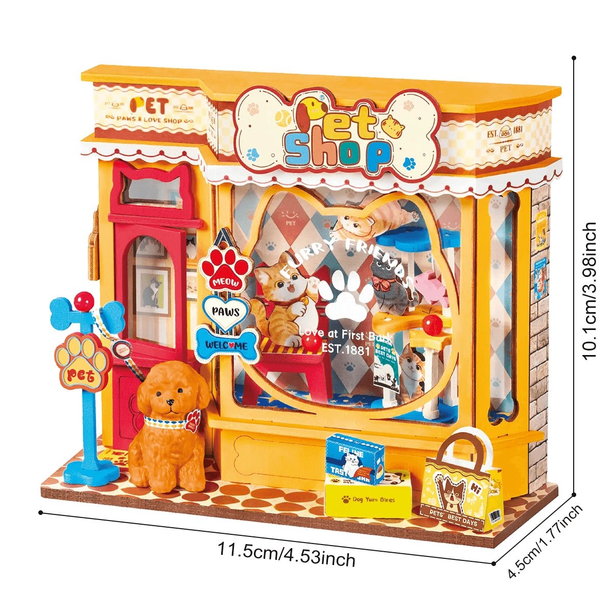 Rolife Pawfect Pet Shop DIY Miniature Kit - Little Worlds