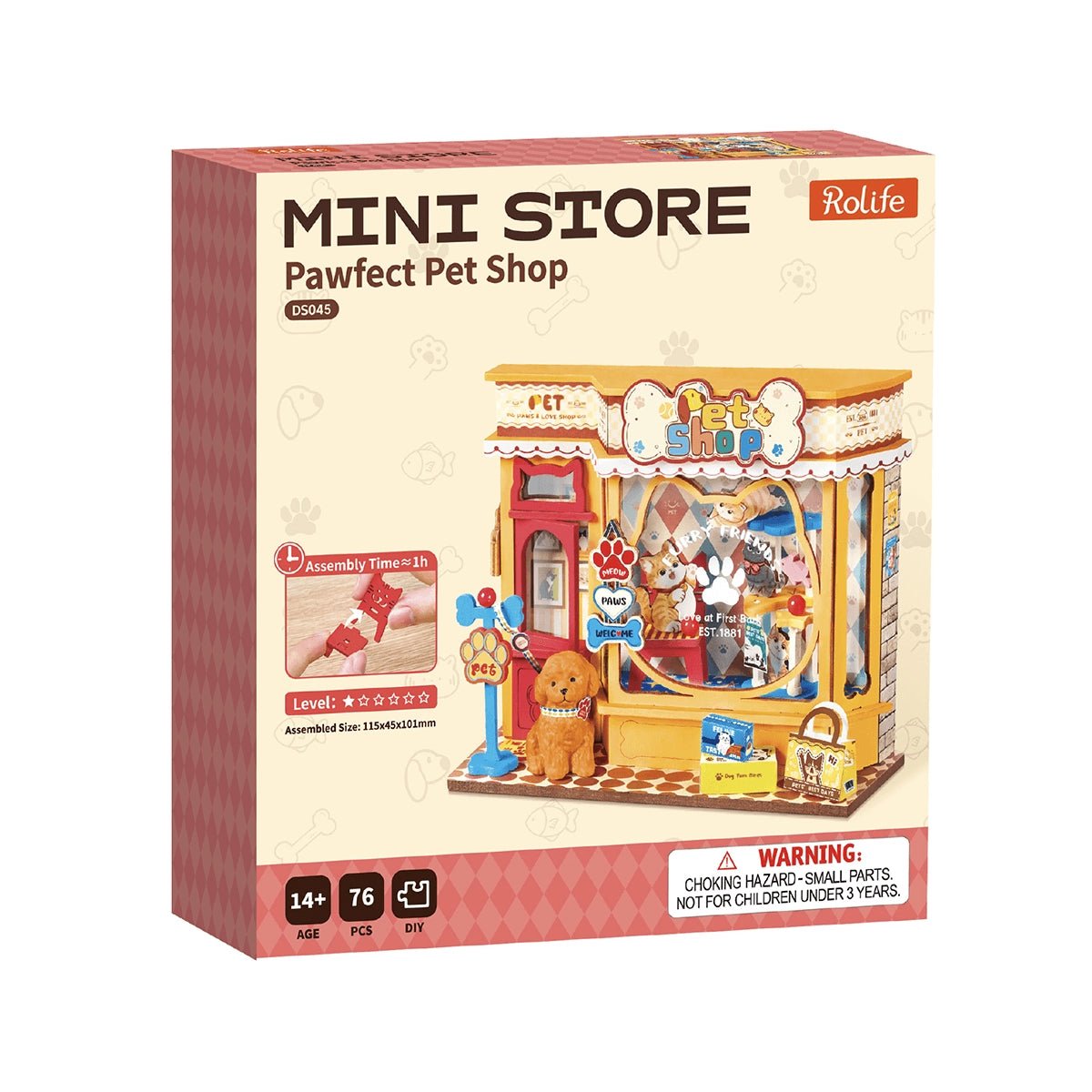 Rolife Pawfect Pet Shop DIY Miniature Kit - Little Worlds