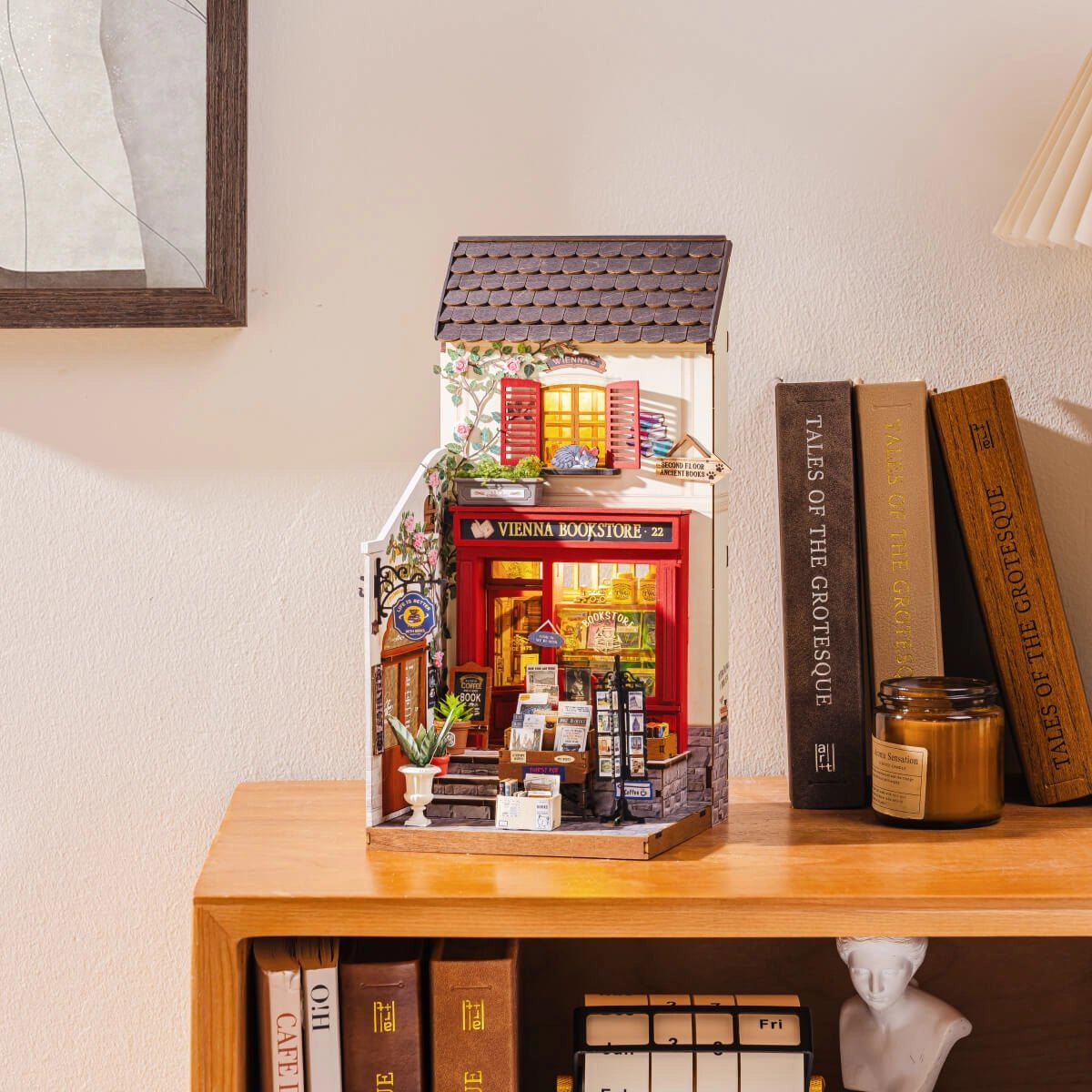 Rolife Vienna Bookstore DIY Miniature Model Kit - Little Worlds