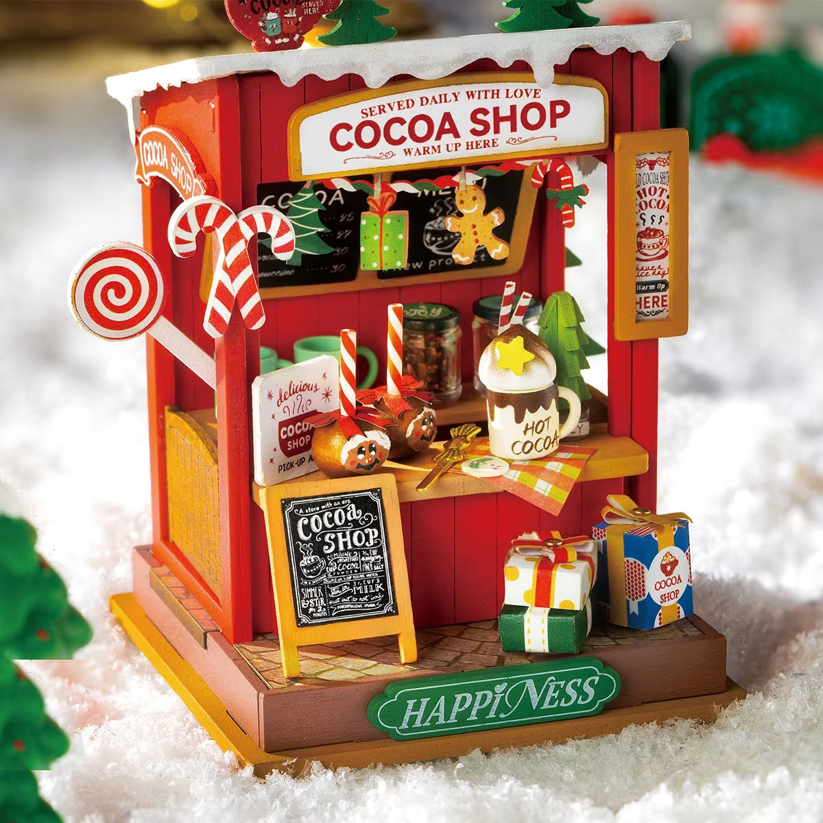 Rolife Christmas Cocoa Shop DIY Miniature Kit - Little Worlds