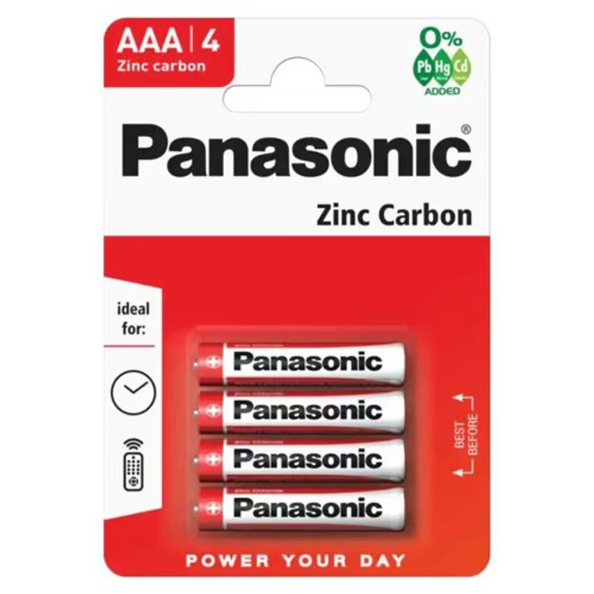 Panasonic AAA Batteries 4 Pack