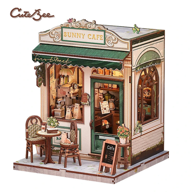 CuteBee Sunny Cafe miniature house DIY kit
