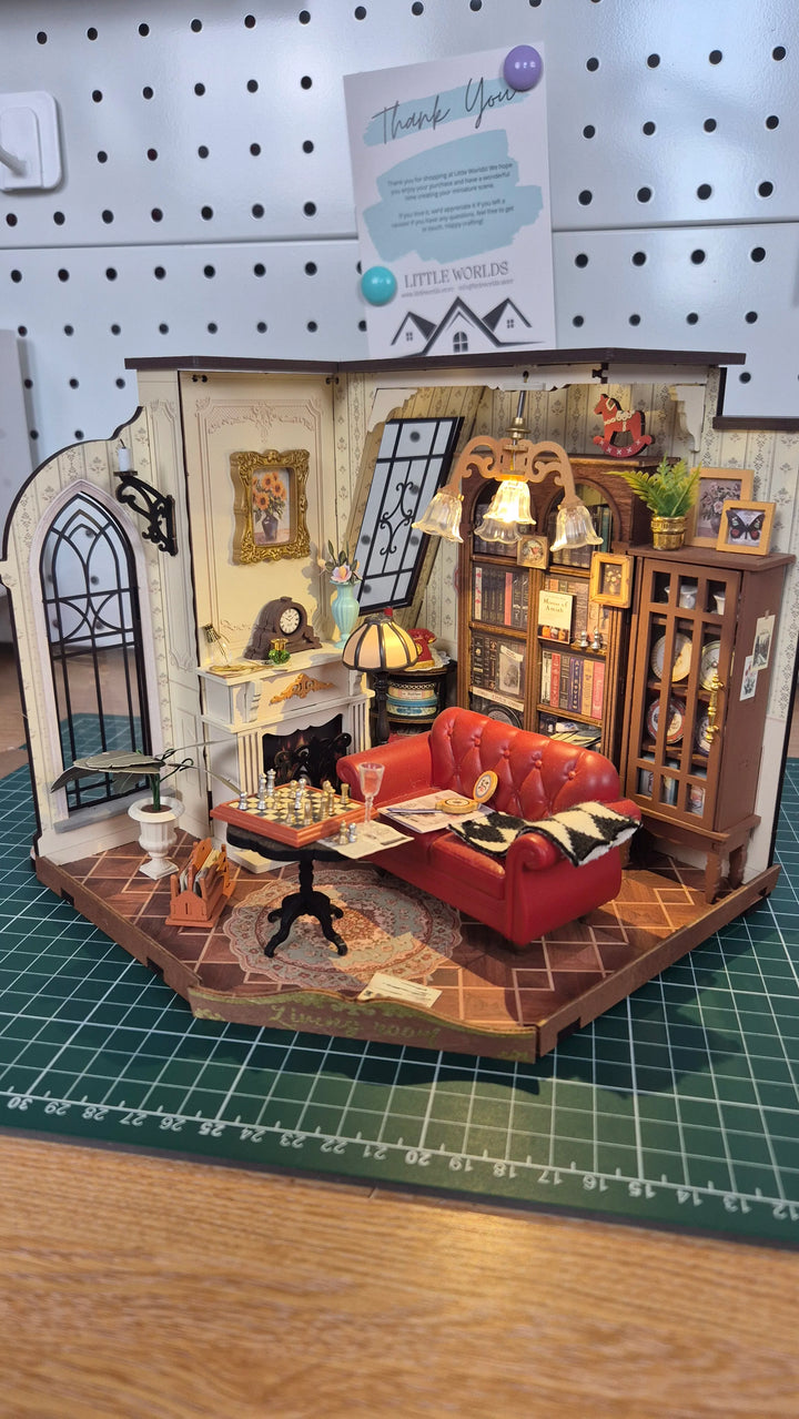 Open miniature kit pieces before assembly