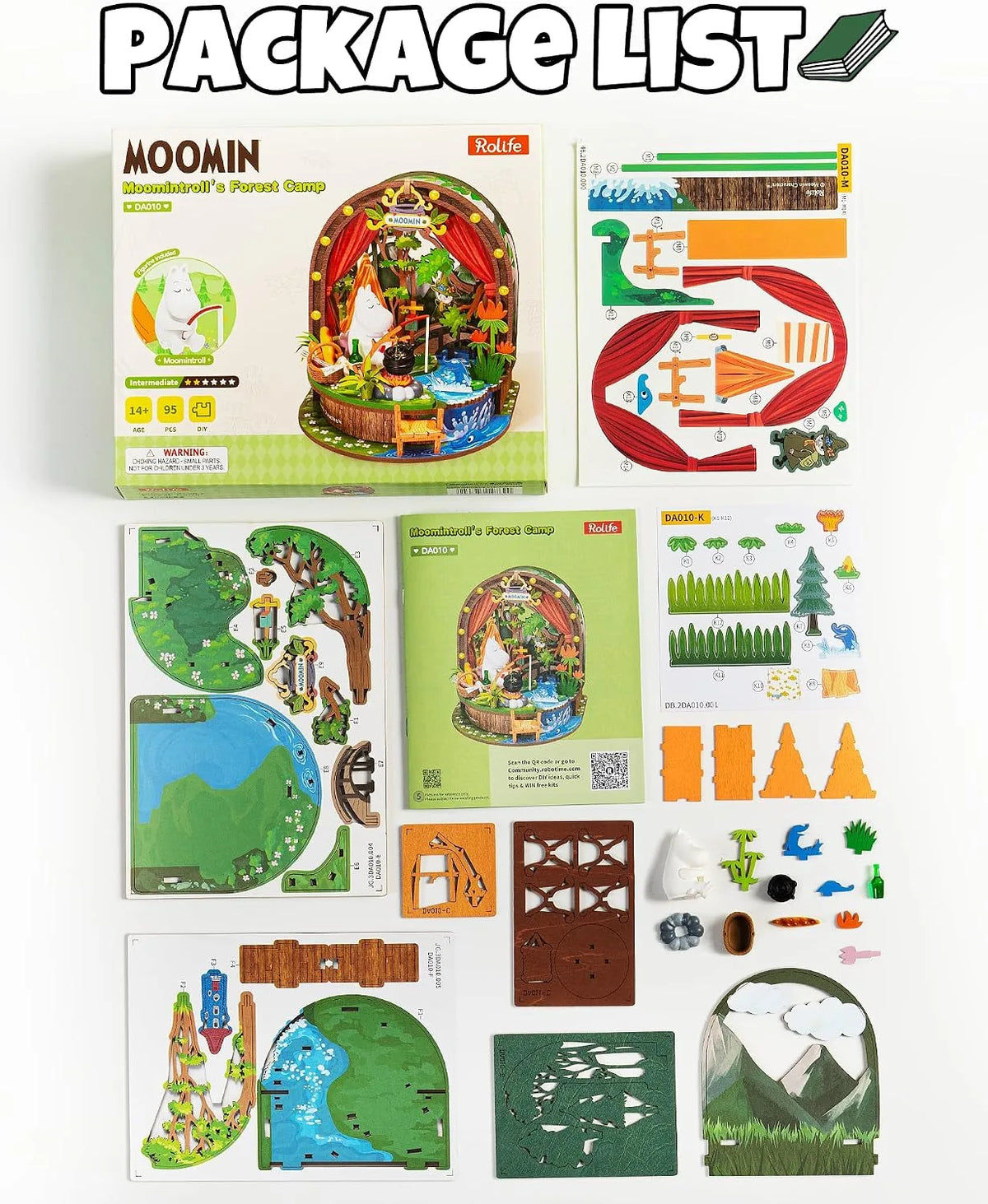 Rolife Moomintroll's Forest Camp DIY Miniature Kit